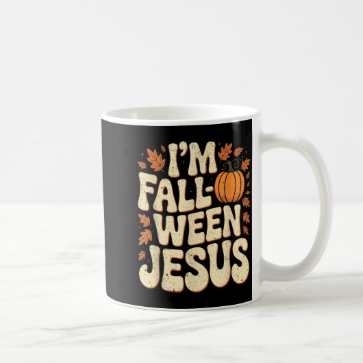 I'm Fall-o-ween Jesus Halloween Christian Groovy P Koffiemok (Rechts)