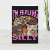 I'm Feeling Silly Funny Cat Meme Bootleg Graphic F Kaart (Voorkant)