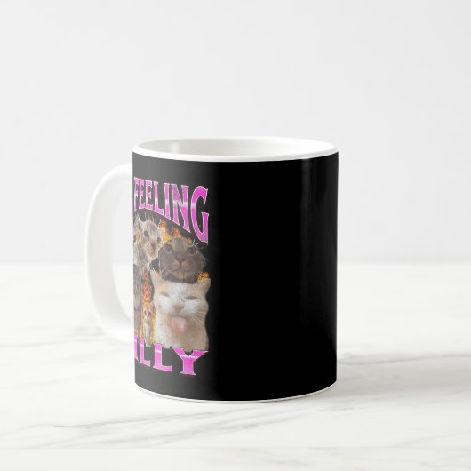 I'm Feeling Silly Funny Cat Meme Bootleg Graphic F Koffiemok (Voorkant links)