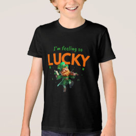 I'm Feeling So Lucky - Shamrock & Leprechaun Tri-Blend Shirt