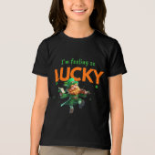 I'm Feeling So Lucky - Shamrock & Leprechaun Tri-Blend Shirt (Voorkant)