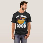 Im Feline Good Cat Kitten Pun Meme T-shirt (Voorkant volledig)