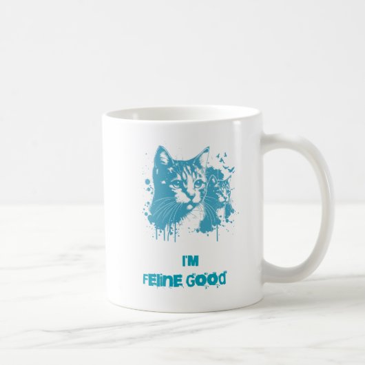 "Im Feline Good" Koffiemok (Rechts)