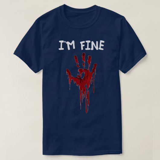 Im Fijne Bloedige Hand Sarcasme T-shirt (Design voorkant)
