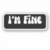 IM fijne retro Sticker (Voorkant)