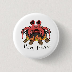 I'm Fine Boiling Crab Ronde Button 3,2 Cm