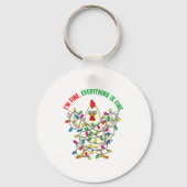 I'm Fine Everything Is Fine Christmas Chicken Ligh Sleutelhanger (Voorkant)
