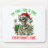 I'm Fine Everything Is Fine Christmas Skeleton Xma Muismat (Voorkant)