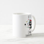 I'm Fine Everything Is Fine Cute Cat Christmas Lig Koffiemok (Voorkant rechts)