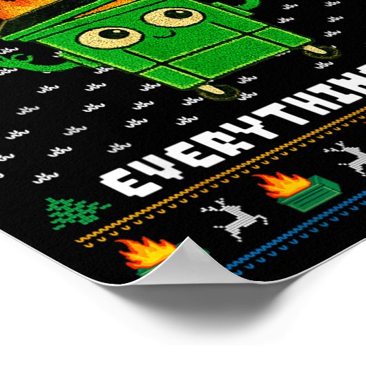 I'm Fine Everything Is Fine Dumpster Fire Funny Ug Poster (Hoek)