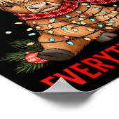 Im Fine Everything Is Fine Funny Christmas Highlan Poster (Hoek)