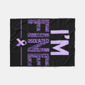 Im Fine Fibromyalgia Warrior Fibro Awareness Purpl Fleece Deken (Voorkant (Horizontaal))