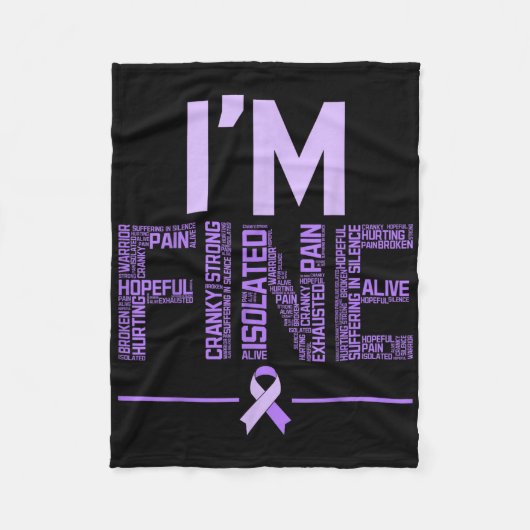Im Fine Fibromyalgia Warrior Fibro Awareness Purpl Fleece Deken (Voorkant)