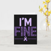 Im Fine Fibromyalgia Warrior Fibro Awareness Purpl Kaart (Gele Bloem)