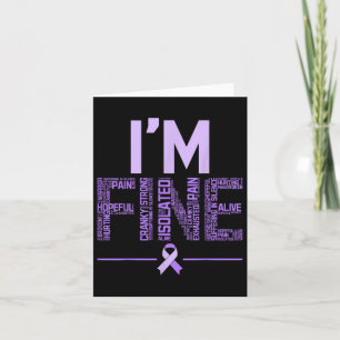 Im Fine Fibromyalgia Warrior Fibro Awareness Purpl Kaart