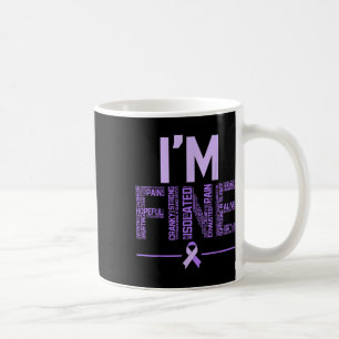 Im Fine Fibromyalgia Warrior Fibro Awareness Purpl Koffiemok