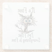 I'm Fine Glazen Onderzetter (Achterkant)