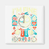 I'm Fine Help Depression Anxiety Mental Health Awa Magneet (Voorkant)