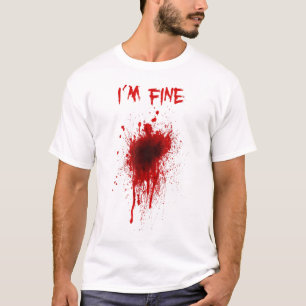 Im Fine Injury, met verwondingen als gevolg Fake B T-shirt