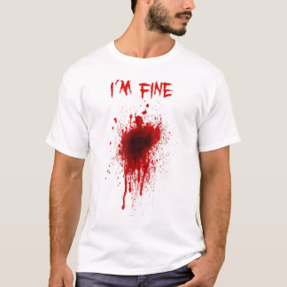 Im Fine Injury, met verwondingen als gevolg Fake B T-shirt