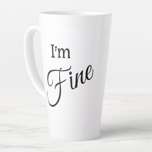 I'm Fine Latte Mug Mok (Linkerhoek)