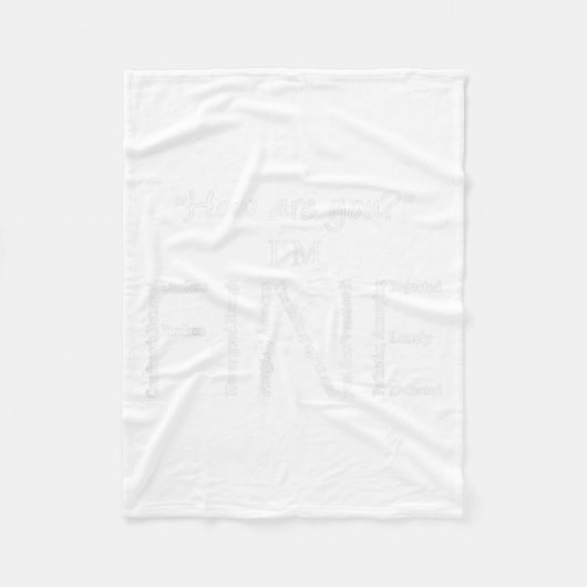 I'm Fine Mental Health S Suicide Prevention Awaren Fleece Deken (Voorkant)