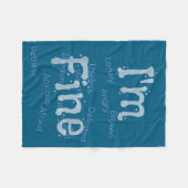 I'm Fine Suicide Prevention Awareness  Fleece Deken (Voorkant (Horizontaal))