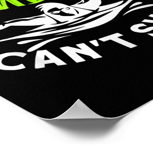 I'm Fine Zombies Can't Swim Poster (Hoek)