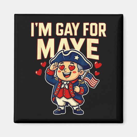 I'm Gay For Maye Funny Hearts  Magneet (Voorkant)