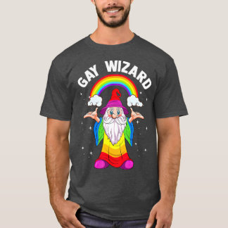 Im Gay Mannen Boyvriend Gift Rainbow Wizard LGB T-shirt