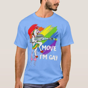 Im Gay Rainbow Unicorn LGBQ Pride verplaatsen T-shirt