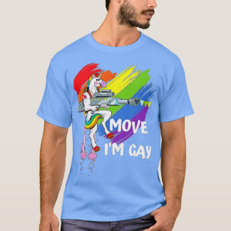 Im Gay Rainbow Unicorn LGBQ Pride verplaatsen T-shirt
