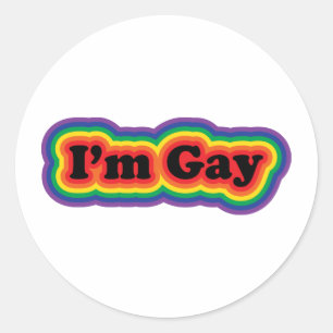 I'm Gay Ronde Sticker