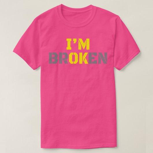IM gebroken vet geel 1 T-shirt (Design voorkant)