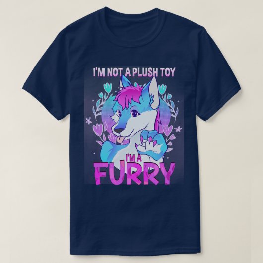 Im geen pluche speelgoed Im a I Furries Fandom 17 T-shirt (Design voorkant)