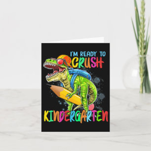 Im gereed om kinderen met kinderkledingstuk T Rex Kaart
