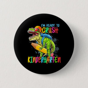 Im gereed om kinderen met kinderkledingstuk T Rex Ronde Button 5,7 Cm