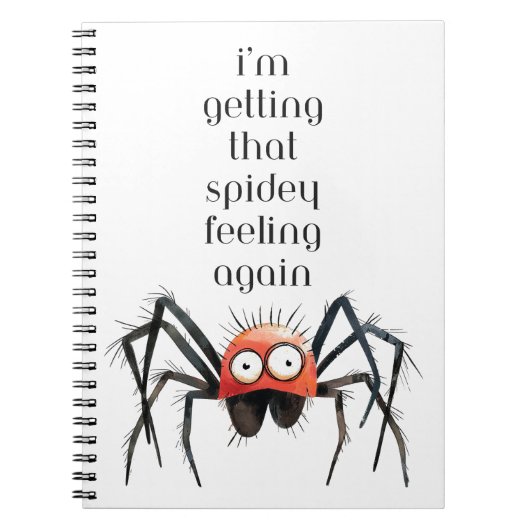 i'm getting that spidey feeling again notitieboek (Voorkant)