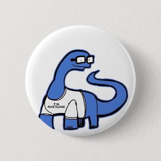 Im Geweldige Dinosaur Ronde Button 5,7 Cm (Voorkant)