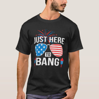 Im gewoon hier om te knallen 4th juli Amerikaanse T-shirt