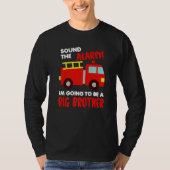 Im Going To Be A Big Brother  Firetruck Baby Revea T-shirt (Voorkant)