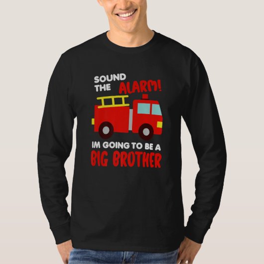 Im Going To Be A Big Brother Firetruck Baby Revea T-shirt (Voorkant)