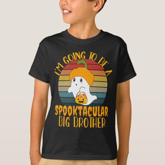 I'M going to be a big brother Halloween Ghost T-shirt (Voorkant)