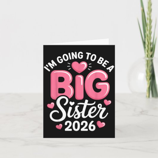 I'm Going To Be A Big Sister 2026 Announcement For Kaart (Voorkant)