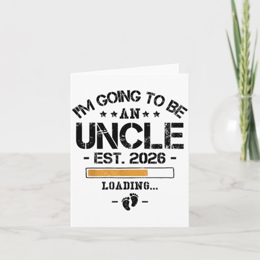 I'm Going To Be An Uncle 2026 - New Baby Announcem Kaart (Voorkant)