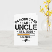 I'm Going To Be An Uncle 2026 - New Baby Announcem Kaart (Gele Bloem)