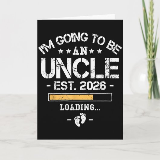 I'm Going To Be An Uncle 2026 - New Baby Announcem Kaart (Voorkant)