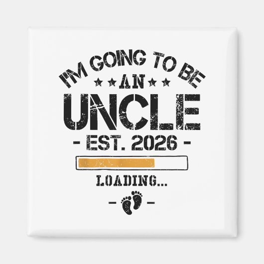 I'm Going To Be An Uncle 2026 - New Baby Announcem Magneet (Voorkant)