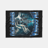 I'm Gonna Sniff You Funny Alpha Wolf Meme Unhinged Fleece Deken (Voorkant (Horizontaal))