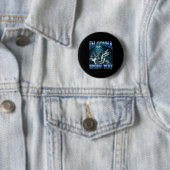 I'm Gonna Sniff You Funny Alpha Wolf Meme Unhinged Ronde Button 5,7 Cm (In situ)